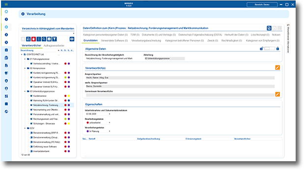 INPRIVE Screenshot Verarbeitungen