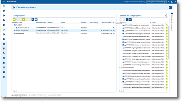 INDITOR Screenshot IT-Grundschutz-Check