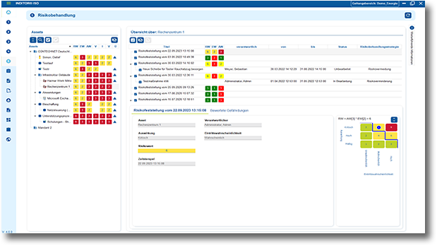 INDITOR Screenshot Risikobehandlung